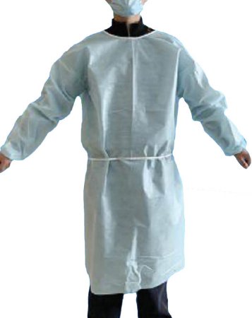 Cypress Protective Procedure Gown Adult Large Blue Nonsterile Aami Level 1 Disposable - EXIGSP3201