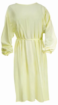 Mckesson Brand Protective Procedure Gown Adult One Size Fits Most Yellow Nonsterile Disposable - WRTGOWN2