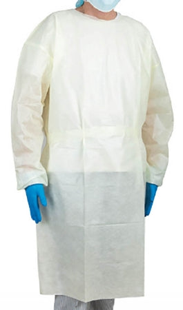 Cypress Protective Procedure Gown Adult Large Yellow Nonsterile Aami Level 2 Disposable - IG004