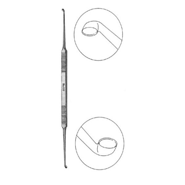 Miltex-Integra Curette Bone House 6" 2.25X3/2X2.5Mm Cup Tip Strong Angled Stainless Steel Ea - 19-2530