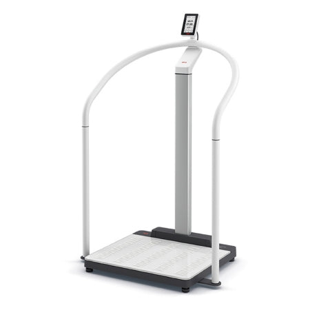 Seca Column Scale With Handrail Touch Screen Display 800 Lbs. Capacity Clear Ac Operation - ON SHM INT NN