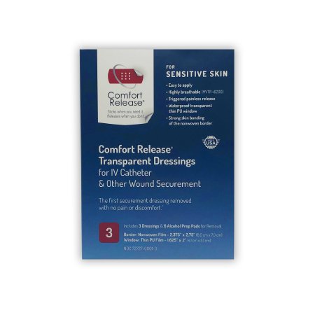Global Biomedical Technologies Transparent Dressing Comfort Release Rectangle 2.375 X 2-3/4 Inch Frame Style Delivery Without Label Sterile - GB110-05