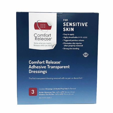 Global Biomedical Technologies Transparent Dressing Comfort Release Rectangle 2.375 X 2-3/4 Inch Frame Style Delivery Without Label Sterile - GB112-05