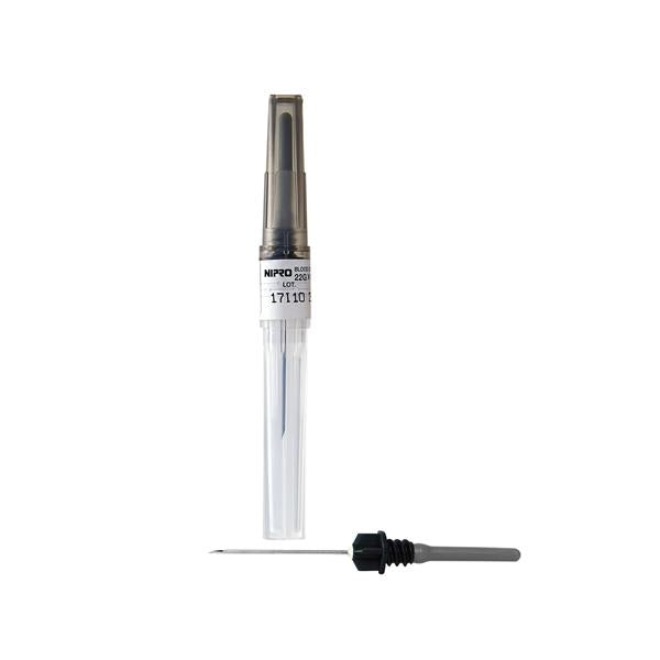 Nipro Medical Corp Needle Blood Collection Conventional Luer Adapter 22Gx1" Black Disp 1000/Ca - NM+22G25-1M