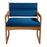 Wooden Mallet Chair Guest Dakota Wave Valley Blue/Oak Medium Oak Finish 1000Lb Capacity Ea - DWBA1-1MOVB