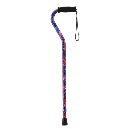 Nova Ortho-Med Offset Cane Nova Aluminum 30 To 39 Inch Height Maui Flowers Print - 1070MF