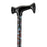 Nova Ortho-Med - T-Handle Cane Aluminum 28 to 39 Inch Height Flowers on Black Print - 2025