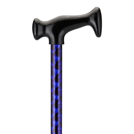 Nova Ortho-Med - T-Handle Cane Aluminum 28 to 39 Inch Height Black / Blue - 2029