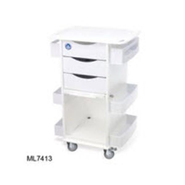 TrippNT Carts Cart Storage 20-1/4X23X35" 4-3" Casters/2 Locking 3 Drawer Each - 7413