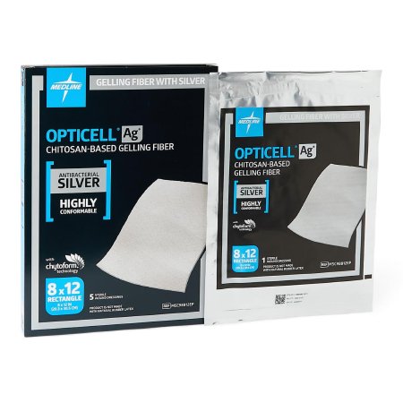Opticell Ag+ - Silver Gelling Fiber Dressing 8 X 12 Inch Rectangle Sterile - MSC98812EP