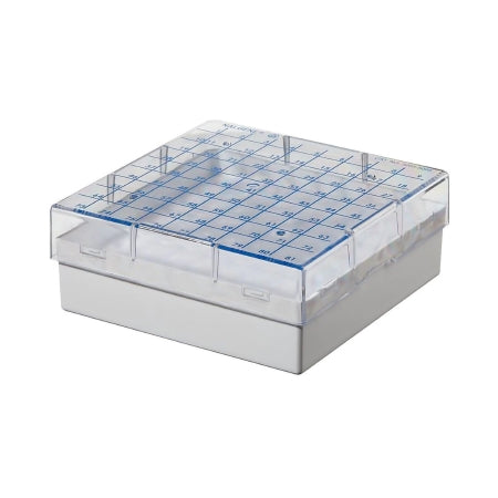 Nalgene - Storage Microcentrifuge Tube Storage Box 81 Place 0.5 mL Tube Size White 2 X 5-1/4 X 5-1/4 Inch - 5055-5005
