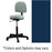 Oakworks Stool Exam Premium Sapphire Casters Backrest 5 Leg Ea - 60397-T17