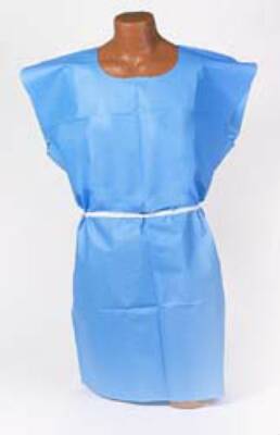 Tidi Products Tidi Patient Exam Gown Adult NonSterile Blue - 910520