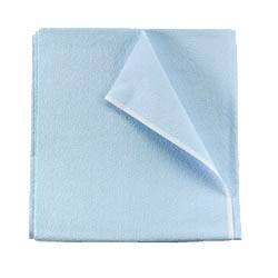 Tidi Products Ultimate Stretcher Sheet Flat 40 X 72 Inch Blue Tissue / Poly / Tissue Disposable - 951939