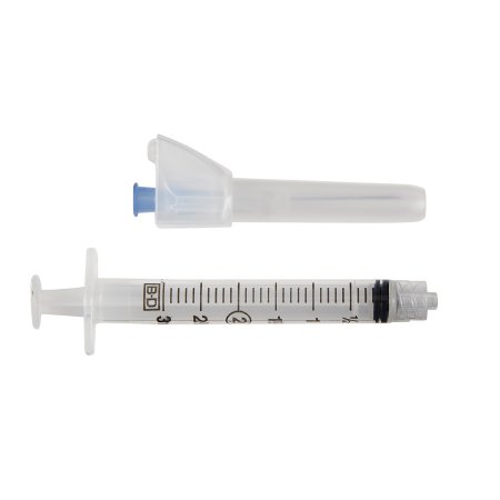 McKesson Prevent SG - Syringe with Hypodermic Needle 3 mL 23 Gauge 1 Inch Regular Wall Sliding Safety Needle - 306613