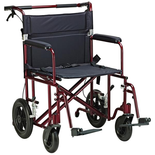 Drive Medical Designs Wheelchair Transport Aluminum 41X30X37.5" Bariatric Red Ea - ATC22-R