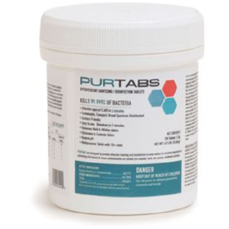 PurTabs - Surface Disinfectant Broad Spectrum Dissolving Tablet 3.3 Gram Jar Scented NonSterile - 23144