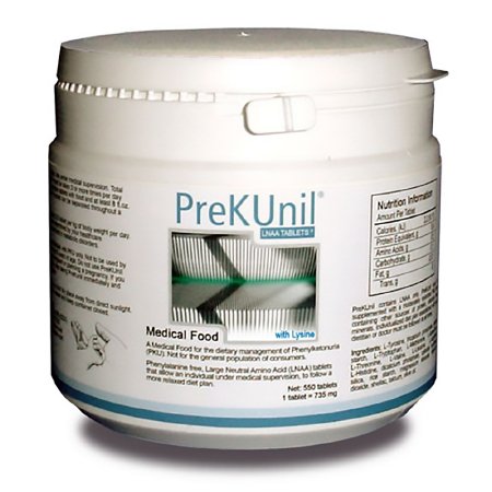 PreKUnil LNAA - PKU Oral Supplement Unflavored 550 per Bottle Bottle Ready to Use - 8001