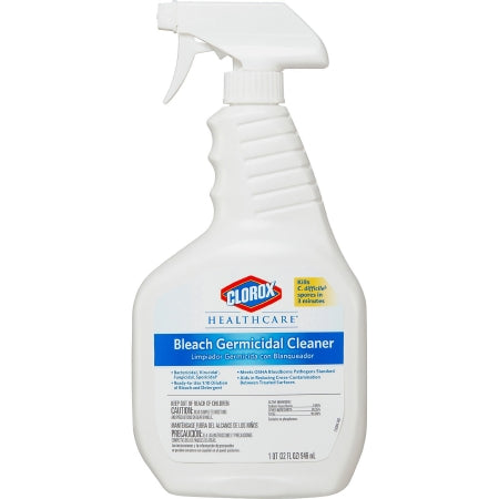 Clorox Healthcare Bleach - Surface Disinfectant Cleaner Germicidal Pump Spray Liquid 32 oz. Bottle Fruity Floral Bleach Scent NonSterile - Rj Schinner Co - 68970