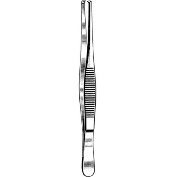 Sklar Instruments Forcep Tissue Surgi-Or 4-1/2" Straight 1X2 Teeth Stainless Steel Ea - 95-753