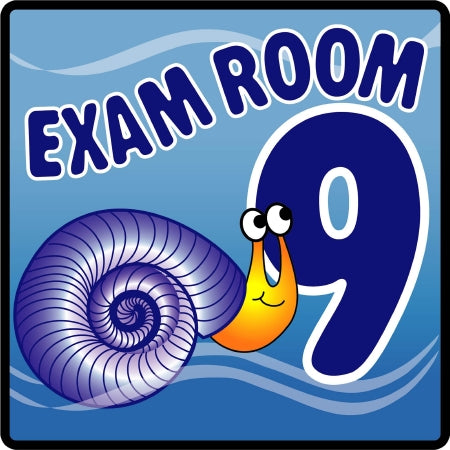 Ocean Series - Door Sign Room Sign Exam Room 9 - EX9-O