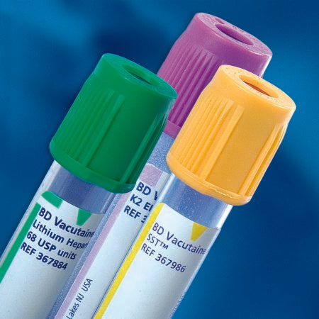 Becton Dickinson BD Vacutainer Venous Blood Collection Tube Whole Blood Tube K3 EDTA Additive 13 X 100 mm 7 mL Lavender Conventional Closure Glass Tube - 366450