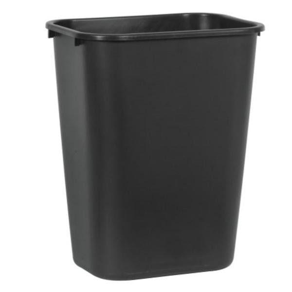 Rubbermaid Can Trash Resin/Smooth Finish 41Qt No Lid Black Rectangle 12/Package - FG295700BLA