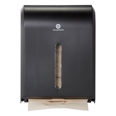 GP Pro - Paper Towel Dispenser Black Plastic Manual 400 C-Fold / 600 Multifold / 1 Package of BigFold Paper Towels Wall Mount - 56650A