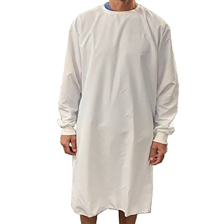 Lew Jan Textile Protective Procedure Gown Adult One Size Fits Most White Nonsterile Not Rated Reusable - M90-ISOGW-MF