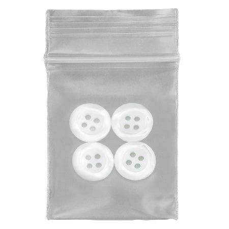 Uline Bag, Reclosable Sngl Track Zipper 2Mil 1 1/2"X2" (1000/Cs) - S-220