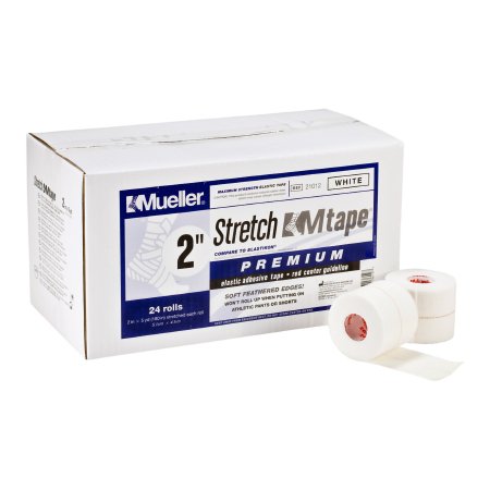 Mueller Stretch MTape Premium - Athletic Tape Stretch Elastic Adhesive 2 Inch X 5 Yard White NonSterile - 21012