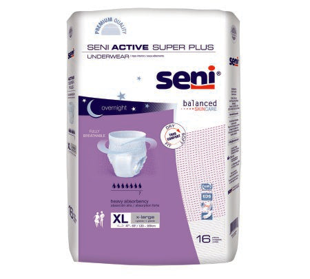 Tzmo Usa Unisex Adult Absorbent Underwear Seni Active Super Plus Pull On With Tear Away Seams X-Large Disposable Heavy Absorbency - S-XL16-AP1
