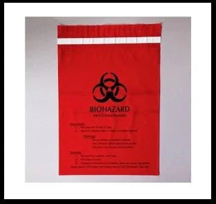 Health Care Logistics - Biohazard Waste Bag Red Bag Polyethylene 12 X 14 Inch - 9938