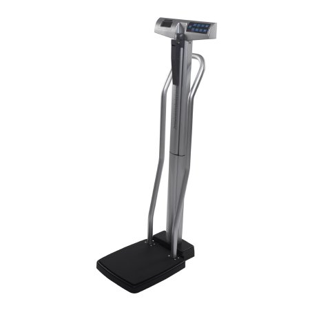 Health O Meter - Column Scale with Handlebars Digital Display 550 lbs. / 250 kg Capacity Chrome / Gray Battery Operated - 500KLHB