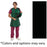Wolf X-Ray Vest/Skirt Black Female With Collar 1/Ea - 66080TC-TB-25