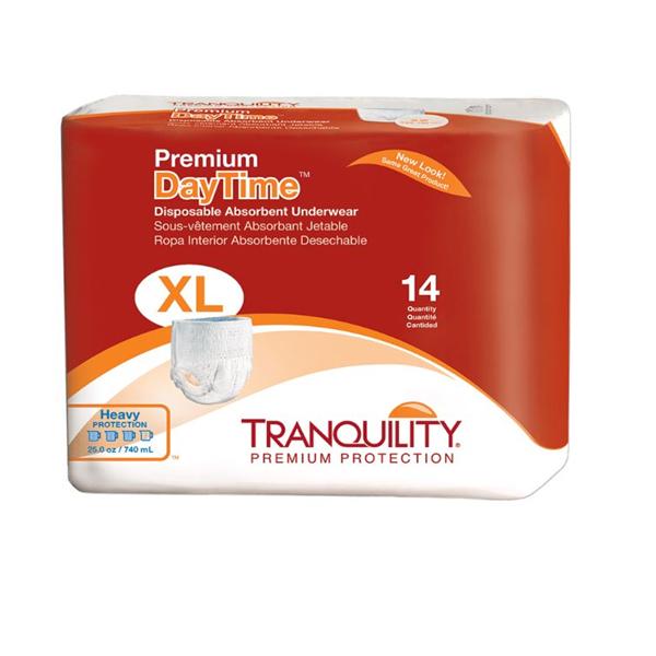 Principle Business Ent. Underwear Tranquility Adult Unisex Xl 48-66" Daytime Odor Reduction White 56/Ca - 2107