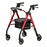NEW STAR 6 - 4 Wheel Rollator Red Adjustable Height / Folding Aluminum Frame - 4286RD