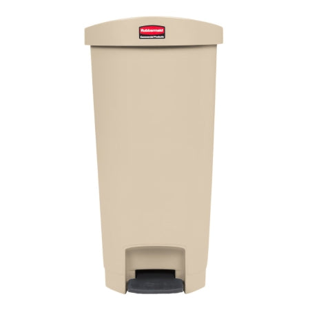 Rubbermaid Streamline - Trash Can 13 gal. Rectangular Beige Resin Step On - Rj Schinner Co - 1883459