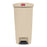 Rubbermaid Streamline - Trash Can 13 gal. Rectangular Beige Resin Step On - 1883459