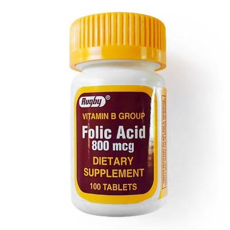 Major Pharmaceuticals - Vitamin Supplement Folic Acid 800 mcg Strength Tablet 100 per Bottle - 80681007400