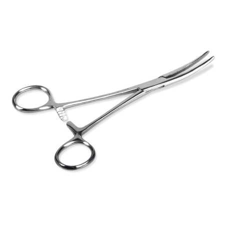 Medline - Needle Holder 5 Inch Length Curved Serrated Tips Finger Ring Handle - DYNJ04054