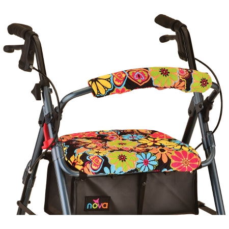 Nova Ortho-Med Cover, Seat/Back F/ Rolling Walker Boho Blossoms (24/Cs) - 4007BB