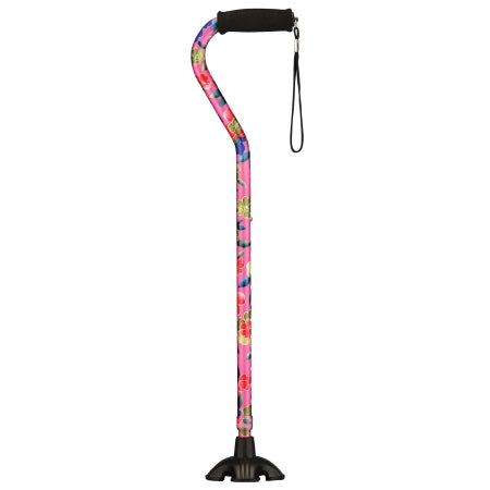 Nova Ortho-Med Cane, Sugar Offset Pnk Garden (12/Cs) - S1070PG