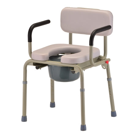 Nova Ortho-Med Seat, Commode Padded Drop Arm Gry (1/Ea) - 8901W