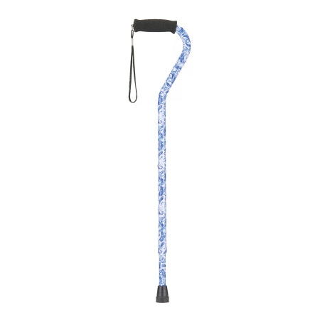 Nova Ortho-Med Cane, Offset Blu Porcelain (2/Cs) - 1070CH