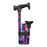 QT Cane - Folding T-Handle Small Base Quad Cane Aluminum 29-1/2 to 36-1/2 Inch Height Maui Flowers Print - Nova Ortho-Med - QT3024