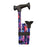 QT Cane - Folding T-Handle Small Base Quad Cane Aluminum 29-1/2 to 36-1/2 Inch Height Maui Flowers Print - QT3024