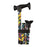 QT Cane - Folding T-Handle Small Base Quad Cane Aluminum 29-1/2 to 36-1/2 Inch Height Butterflies Print - QT3022