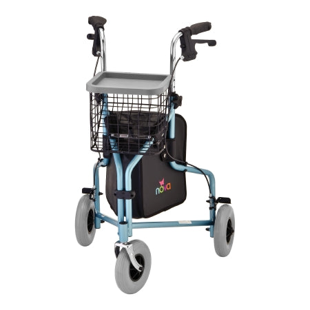 Traveler - 3 Wheel Rollator Diamond Sky Blue Adjustable Height / Folding Aluminum Frame - 4900DB