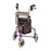 Traveler - 3 Wheel Rollator Purple Adjustable Height / Folding Aluminum Frame - 4900PL